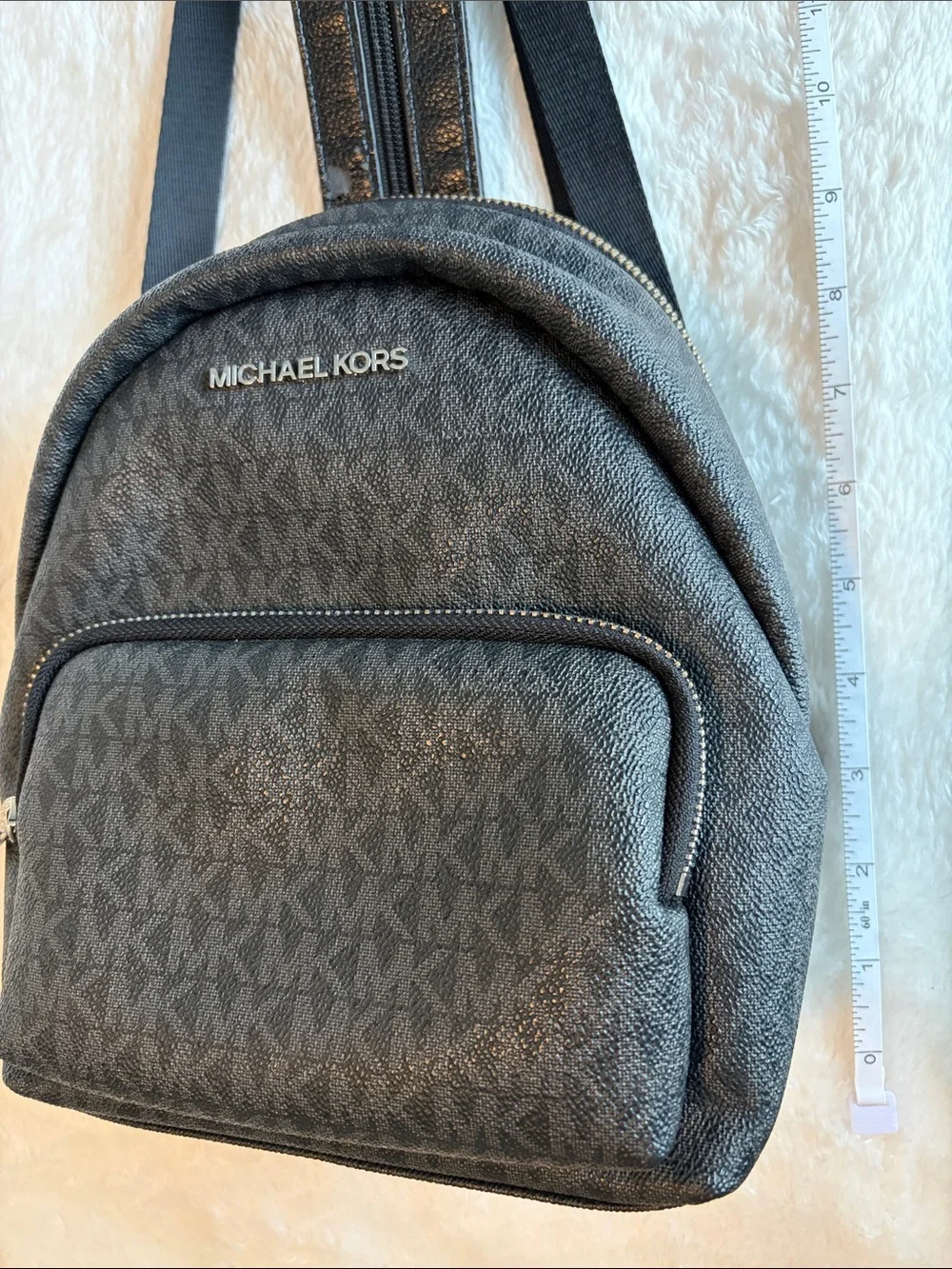 Michael Kors Erin Small Convertible Backpack | Black& Grey